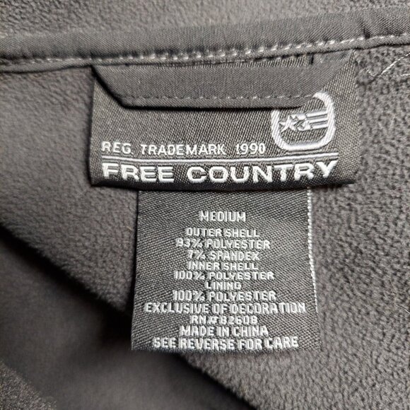 Free Country Wind Breaker Water Resist Womens M Jacket zip Gray Hooded gorpcore - Picture 9 of 12